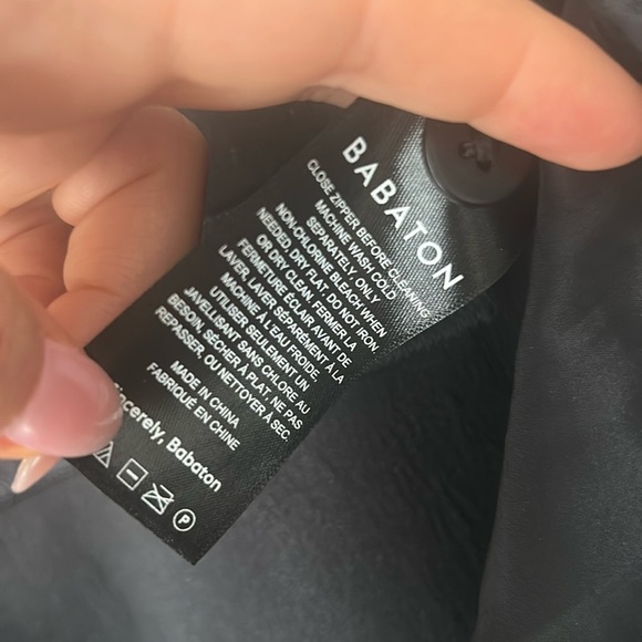 Babaton Aritzia Melina Pants Size 10 faux vegan leather black straight high rise - Picture 9 of 11